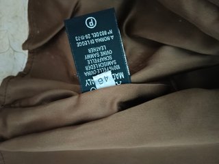 ARTICO Cazadora Cuero Beige y Marrón