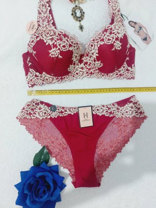 Conjunto Lencería Encaje Burdeos 95C