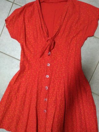 Vestito vintage pin-up rosso