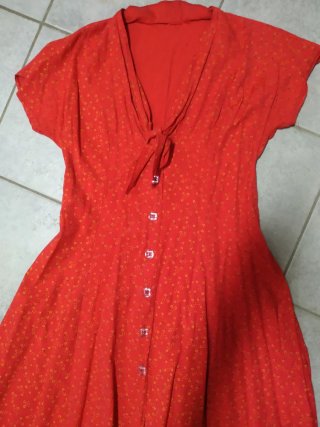 Vestito vintage pin-up rosso