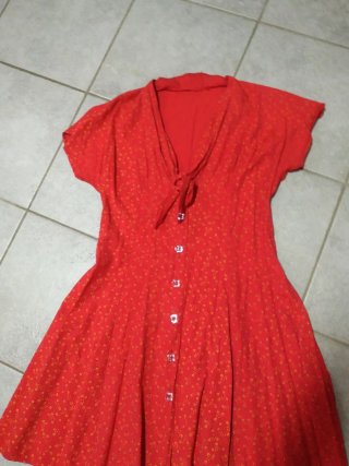 Vestito vintage pin-up rosso