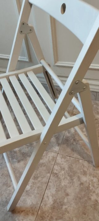 Silla plegable madera IKEA blanca