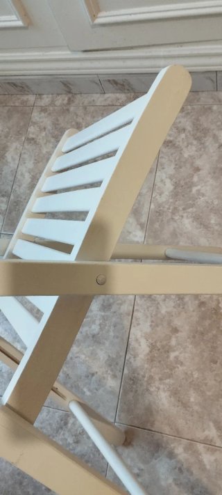 Silla plegable madera IKEA blanca