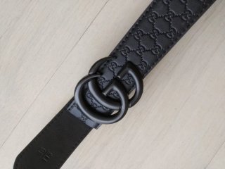 Cinturón Gucci Negro Hebilla Doble G