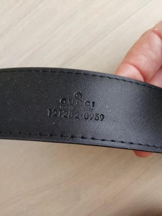 Cinturón Gucci Negro Hebilla Doble G