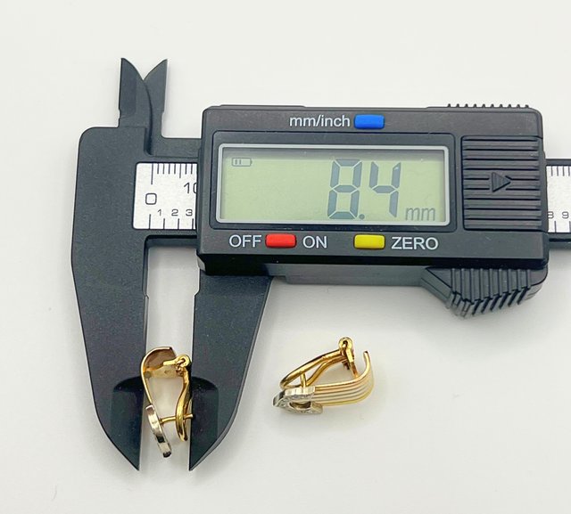 Pendientes Oro 18k Combinado y Circonitas 6.92 gr