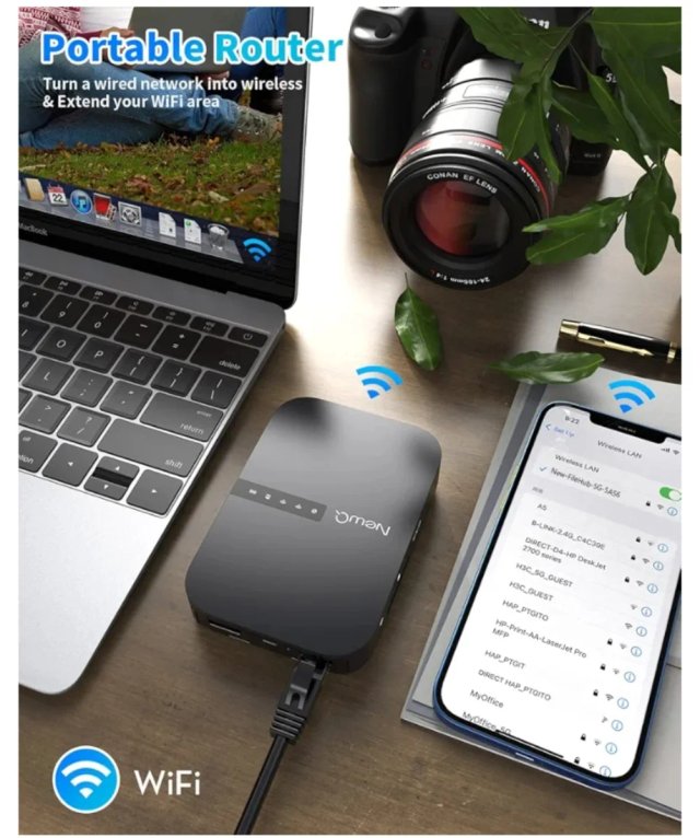 NewQ Filehub AC750 Travel Router 5G