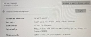 HP Omen 15 Laptop RTX 2070 i7
