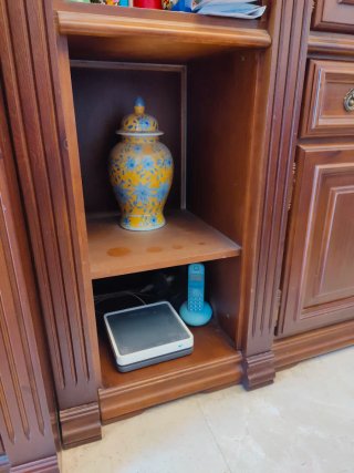 Armario modular madera y cristal