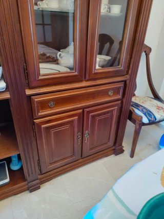Armario modular madera y cristal