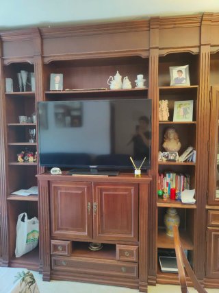 Armario modular madera y cristal