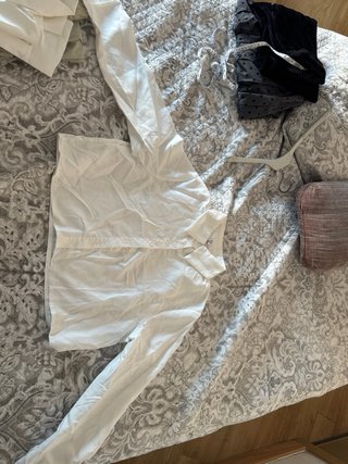 Camisa blanca corta mujer Talla M