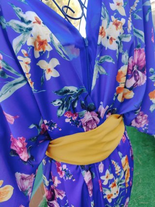 Vestido Kimono Estampado Floral