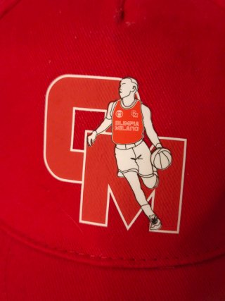Cappello Olimpia Milano Basket rosso nuovo