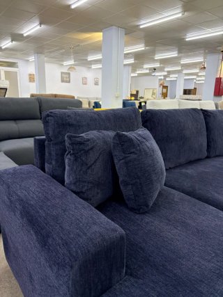 Sofá cama azul/gris