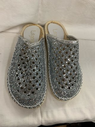 Ciabatte Lagoa Argentate Glitter Tg 38 nuove