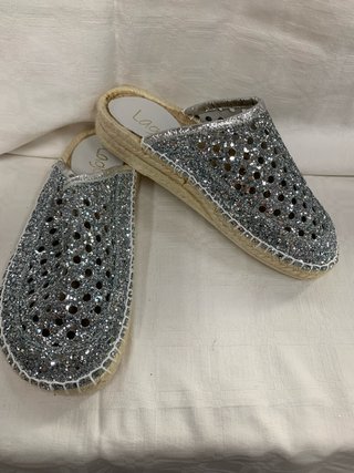 Ciabatte Lagoa Argentate Glitter Tg 38 nuove