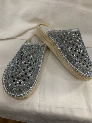 Ciabatte Lagoa Argentate Glitter Tg 38 nuove