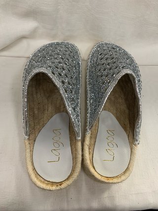 Ciabatte Lagoa Argentate Glitter Tg 38 nuove