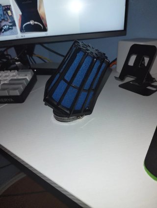 Filtro de potencia cónico azul