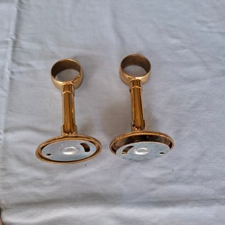 Soportes para barra de cortina dorados (2 unidades