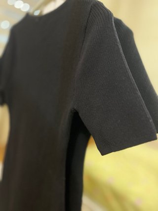 Vestido H&M canalé negro talla M