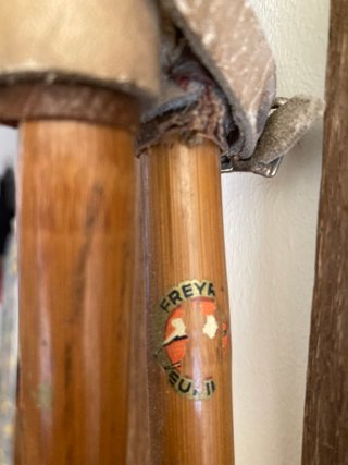 Esquís Antiguos de Madera Vintage