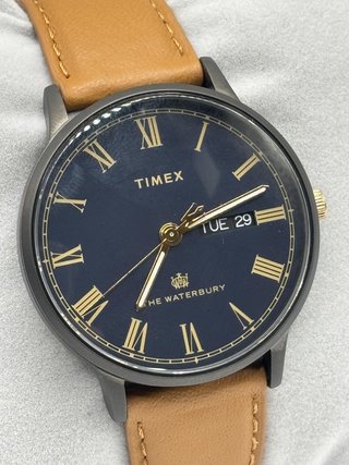 RELOJ TIMEX TW2U88500 NEGRO CORREA MARRON CON CAJA