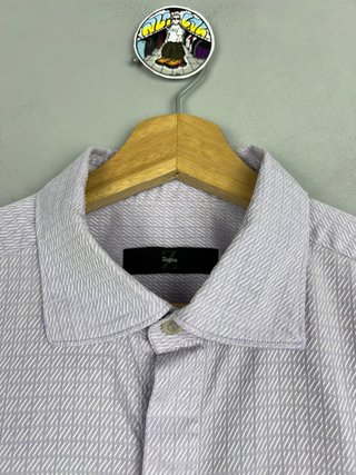 Camisa Zegna Clásica Morada Talla M