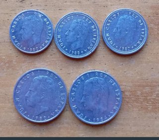 Lote 15 Monedas Pesetas Varias y Mundial 82