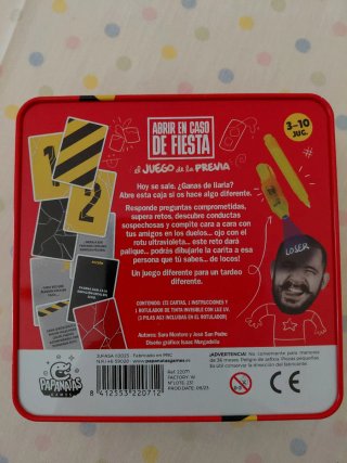 Juego Abrir en caso de fiesta Papanatas