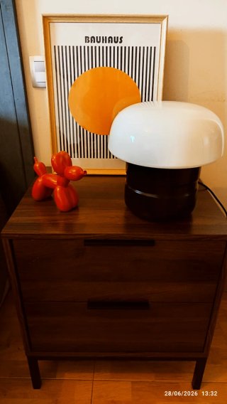 Lámpara Space Age / Mid Century Negra