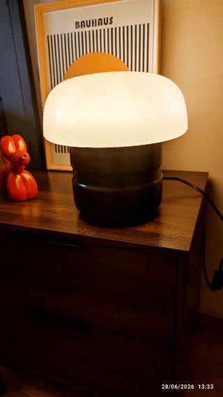 Lámpara Space Age / Mid Century Negra