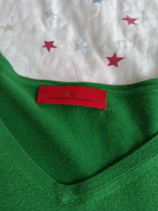 Jersey verde manga larga