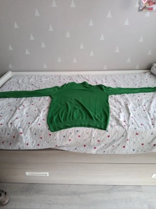 Jersey verde manga larga