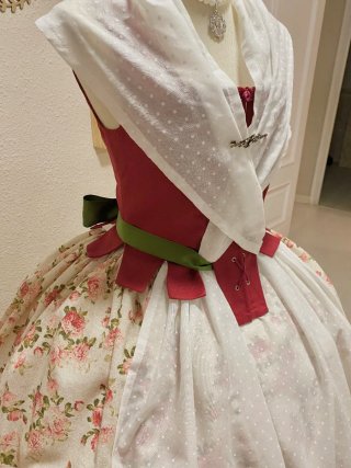 Traje fallera Huertana T.40 Nuevo con manteletas