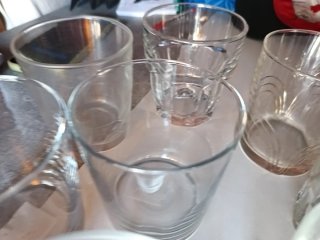 Lote 10 vasos vidrio varios modelos