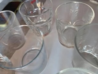 Lote 10 vasos vidrio varios modelos