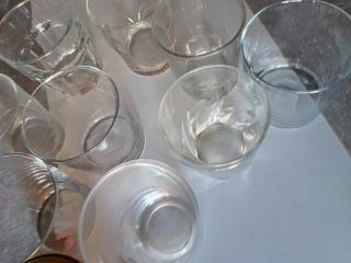Lote 10 vasos vidrio varios modelos
