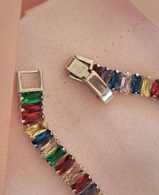 Pulsera Plata Circonitas Multicolor