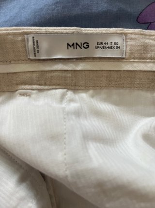 Pantalón corto lino hombre beige