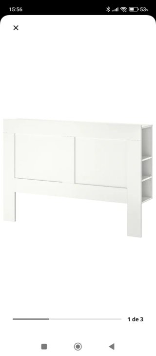 BRIMNES Cabecero blanco 140 cm