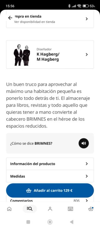 BRIMNES Cabecero blanco 140 cm
