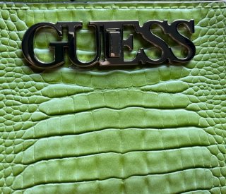 Mala Guess Original Verde Textura Pele