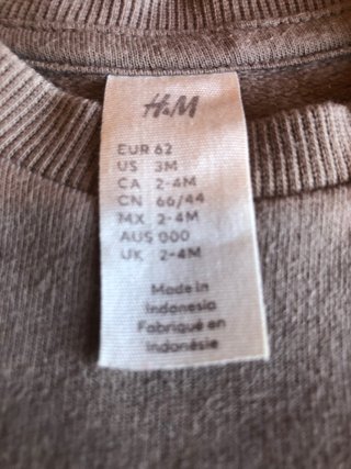 Felpa neonato 3 mesi 100% cotone
