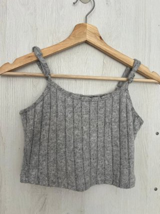 Camiseta tirantes gris talla S