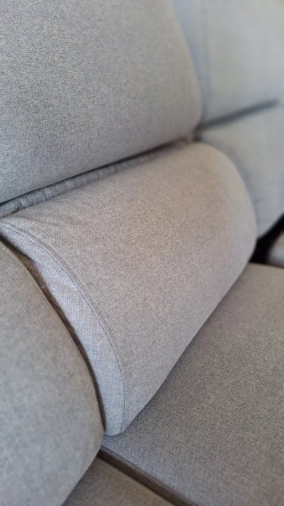 Sofá modular gris de tela