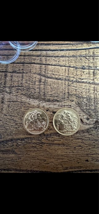 Moneda de oro 1928 y 1968