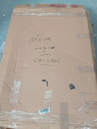 Tavolo da Cucina Estensibile con Piano in Cristallo 90x50 cm