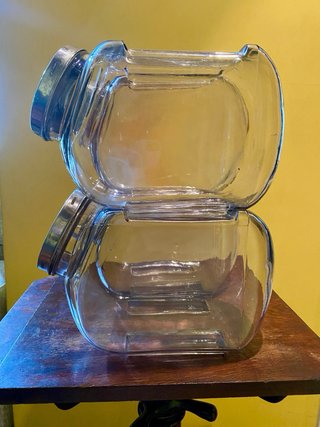 Carameleras Cristal Antiguas con Tapa